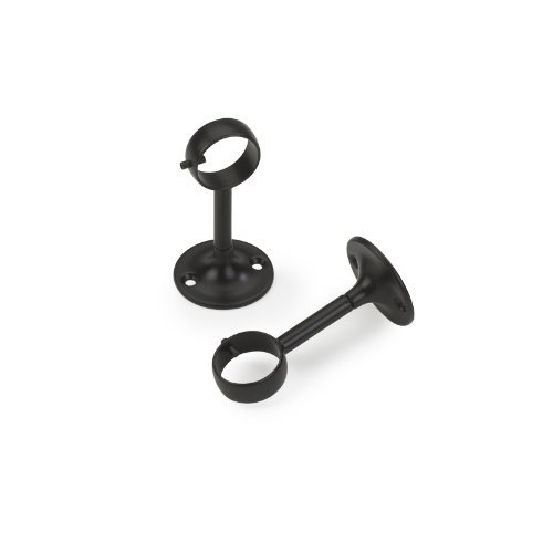 Umbra Ceiling Mount Bracket For Drapery Rod Matte Black Set Of 2