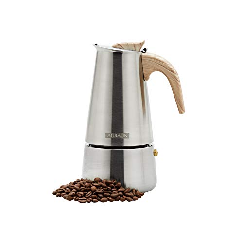 AURAUN Espressokocher für 6 Tassen, Edelstahl, für Induktions-, Gas- oder Elektroherd, geeignet für Cafetera Greca… – Bild 8