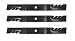 3 Mulching Blades for 48" John Deere GY20852 X140, D140, D150, D160