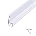 Kingran Shower Door H Jamb Seal with Soft Leg Fit for 180 Degree and 3/8 Inch Glass,78 Inch High,Clear