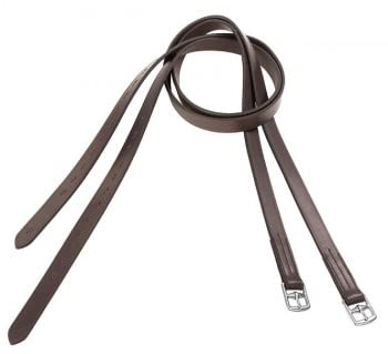 USG Basic stirrup leathers made of leather, brown, 160 cm