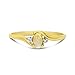 10k Yellow Gold Oval Opal And Diamond Ring