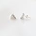 Silver Plated Chevron Triangle Geometric Marble Pattern Stud Earrings