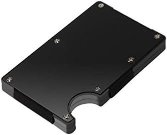 RFID Shield Compact Metal Wallet Perfect for Cards (Black)