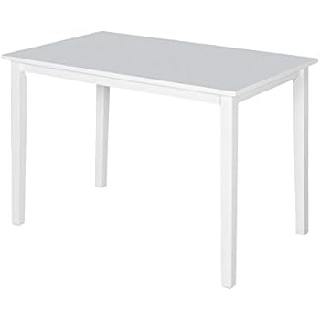 Target Marketing Systems The Shaker Collection Contemporary Style Wood Kitchen Dining Table, White