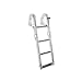 RecPro Marine PONTOON BOAT HEAVY DUTY 5 STEP TELESCOPING REAR ENTRY LADDER SSL-BCK-T3L
