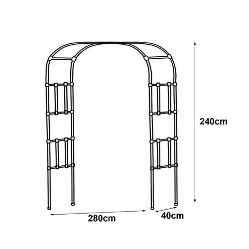 SXNYC Rosenbogen, Rosenbogen Aus Metall, Rosenbogen Rankhilfe, Stereoscopic Metall Garden Arch Arbor Gartenlaube… – Bild 3