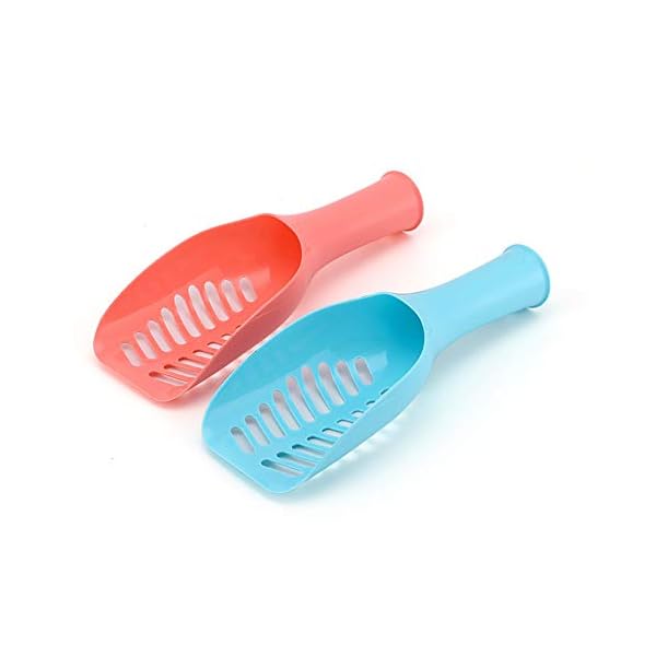 AKDSteel - Pala per lettiera e Gatti, a Forma di Cilindro Blue