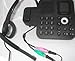 Headset Buddy PC Dual 3.5mm to RJ9/RJ10 Headset Phone Adapter - Compatible with Cisco