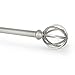 Sheffield Home, AMG and Enchante Accessories Round Cage Curtain Rod 36 to 66-Inch, RD0492Y1, Silver