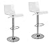 2 x Acrylic Hydraulic Lift Adjustable Counter Bar Stool Dining Chair Clear -Pack of 2 (2012)