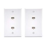 VCE 2-Pack 2 Port RJ45 Cat6 Female to Female Wall Plate UL Listed