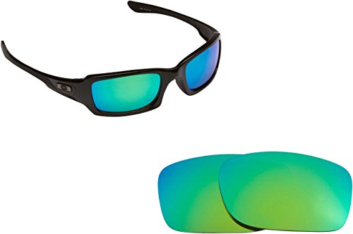 New SEEK Replacement Lenses Ffor Oakley FIVES SQUARED - Green Mirror