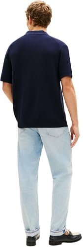 Herren Poloshirt Kurzarm Cool Touch Structure Relaxed Fit, Blau (Desert Sky), L
