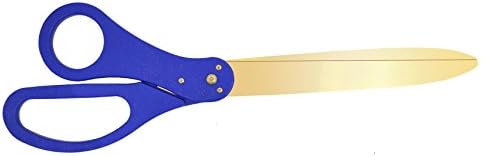 30 Inch Long Gold Color Steel Blade Ribbon Cutting Scissors (Blue)