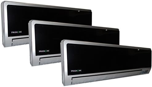 Pridiom PMD275HTX High Wall Series Tri Zone System with (3) 9 000 BTU Cooling (3) 10 000 BTU Heating 36 000 BTU Condenser Aqua-Krome Follow Me System and Wireless Remote: