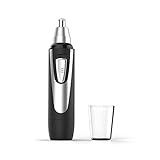 Nose & Ear Hair Trimmer, LURBON Electronic Ear Nose Trimmer,Water Resistant, Stainless Steel Blades, and Battery-Operated (Black)
