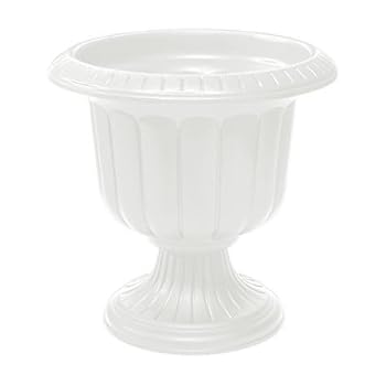 Classic Urn Planter, White, 14-Inch