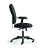 basyx by HON Mid Back Task Chair - Fabric Computer Chair with Arms for Office Desk, Black (HVL220)
