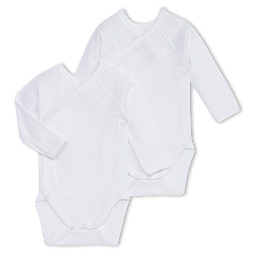 Petit Bateau 2 Pack Unisex Kimono Bodysuits, 12M (29 inches)