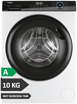 I-Pro Series 3 HW100-BP14939-S - Lavadora Carga Frontal 10KG, Función Vapor, Motor Inverter, Tratamiento Antibacterias, 1400 RPM, Fin Diferido, Detector Automático de KG, 15 Programas, Blanco