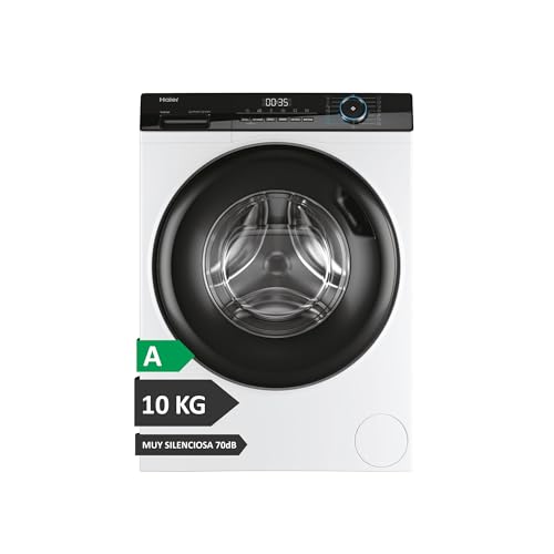 I-Pro Series 3 HW100-BP14939-S - Lavadora Carga Frontal 10KG, Función Vapor, Motor Inverter, Tratamiento Antibacterias, 1400 RPM, Fin Diferido, Detector Automático de KG, 15 Programas, Blanco