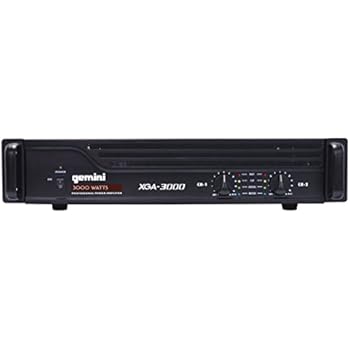 Gemini XGA Series XGA-3000 Professional Quality PA System DJ Equipment Power Amplifier with 3000 Watt Instant Peak Power