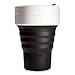 Stojo ST1-12OZ-COF-BLK-RET Silicone Collapsible Cup, Pocket 12oz, Black