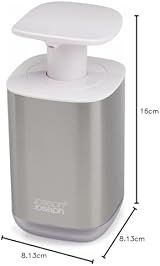 Joseph Joseph Presto Hygienic Soap Pump Dispenser, White/Stainless Steel view 5