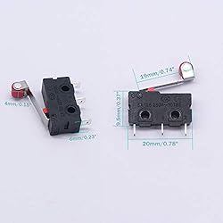 Taiss 10pcs Momentary Micro Limit Switch with