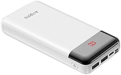 2019最新版 arigato 大容量 モバイルバッテリー 30000mah arigato 2 1a 急速充電対応 薄型 pse認証済 2usb出力ポート lcd残量表示 lightning type c micro usb 入力ポートバッテリー 携帯スマホ充電器 持ち運び充電器 usb充電