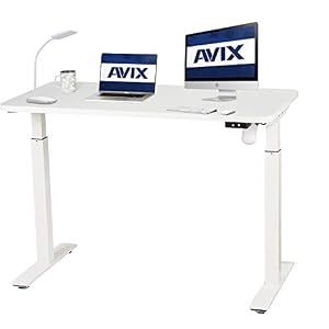AVIX Whole Piece Electric Standing Desk, 48 x 24 Inches Height Adjustable Desk, Sit Stand Desk Home Office Desks