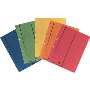 Eyelet File A4 1/2 Front Cover Assorted Colours Pack of 5