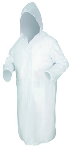 MCR Safety O722M Squall PVC Single Ply 2-Piece Rainsuit, Clear, Medium