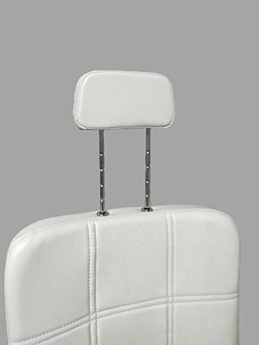 White Leather Reclining Hydraulic Barber Chair Styling Salon Work Station Shampoo (White)