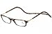 CliC Magnetic Reading Glasses, Computer Readers, Replaceable Lens, Adjustable Temples, Original, (S-M, Tortoise, 1.25 Magnification)