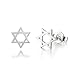 10 Pairs Silver Plated Post Cute Animal Fruit Stud Earrings Set Hypo-Allergenic (elephant stars snow cat love)