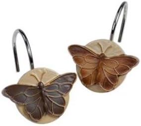 Amazon Com Bora Bora Butterfly Shower Curtain Hooks Home Kitchen
