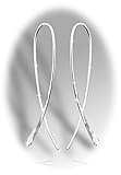 Ribbon Earrings short Sterling Silver