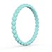Demetory Thin and Stackable Silicone Wedding Ring for Women by, Affordable Silicone Rubber Wedding Bands - 3mm Width - 2mm Thick. Perfect for Athlete, Nurse, Police Mint Green Size 5