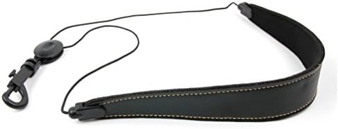 Bray Premium Universal Black PU Leather Saxophone / Sax Strap With Comfortable Padded Linning Adjustable Buckle - Perfect For Any Saxophonist