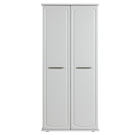 Fusion White Ready Assembled Double 2 Door Wardrobe Amazon Co Uk