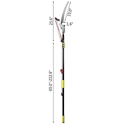 Happybuy Tree Pruner 5.4~17.7ft, Extendable Pole