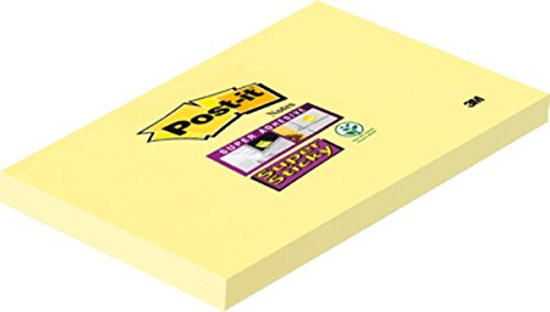 Post-it Super Sticky Notes, Self-Adhesive Notes, 12 Pads, 90 Sheets, Yellow 12 Blocks 127 x 76 mm