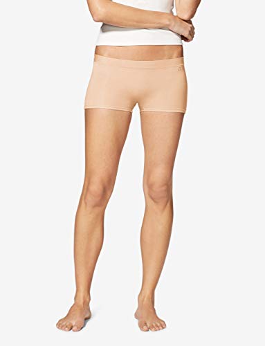 Tommy John Women's Second Skin Boyshort Panties - 3 Pack - Comfortable Boxer Brief Underwear for Women (Maple Sugar/Blush/Winetasting, Medium)