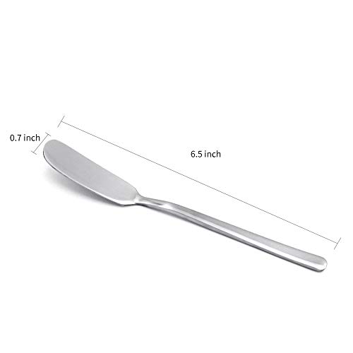 HouseHoo Cheese Spreaders, Stainless Steel Classic Spreader Knife Set for Cheese, Jelly, Jam, Dessert, Set of 4 Canape Knives, Spreaders for Appetizers, Sandwich Cream Cheese Butter Knife