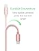 TALK WORKS iPhone Charger Lightning Cable 10ft Long Braided Heavy Duty Cord MFI Certified for Apple iPhone 13, 12, 11 Pro/Max/Mini, XR, XS/Max, X, 8, 7, 6, 5, SE, iPad, AirPods, Watch - Rose
