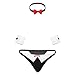 MSemis Sexy Men's Butler Lingerie Tuxedo Bow Tie Bikini Briefs Gentleman Costume Outfits Black Medium (Waistline 28