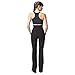 TLC Sport UK Women's Figure Firming Tummy Control Sculpting Compression High Waist Yoga Bootcut Bootleg Pants Black
