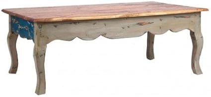 Vical Home Table Basse Boheme Chic En Bois Brut Multicolore